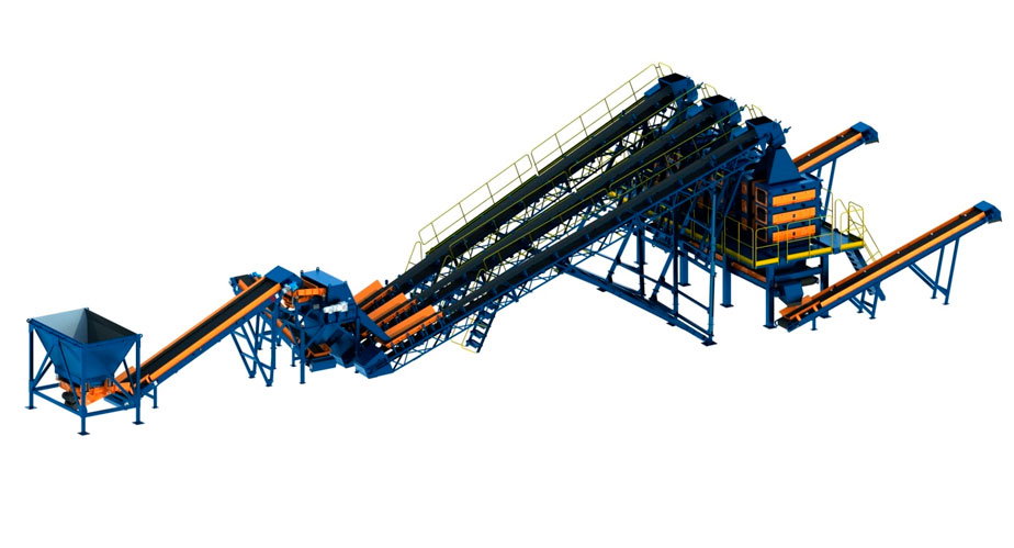 ERGA has designed and launched a line for dry beneficiation of silica sands